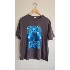 Snoop Dogg Death Row Records Graphic T-Shirt Mens M Gray Blue Hip Hop Streetwear